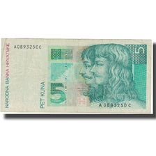 Billet, Croatie, 5 Kuna, 1994, 1994, KM:28a, TB+