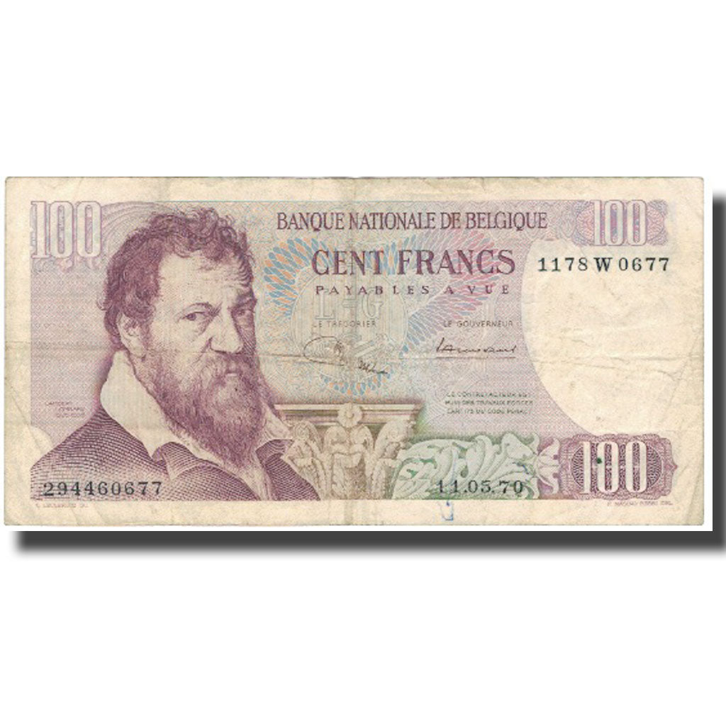 Banknote, Belgium, 100 Francs, 1966, 1966-05-16, KM:134b, VF(20-25)