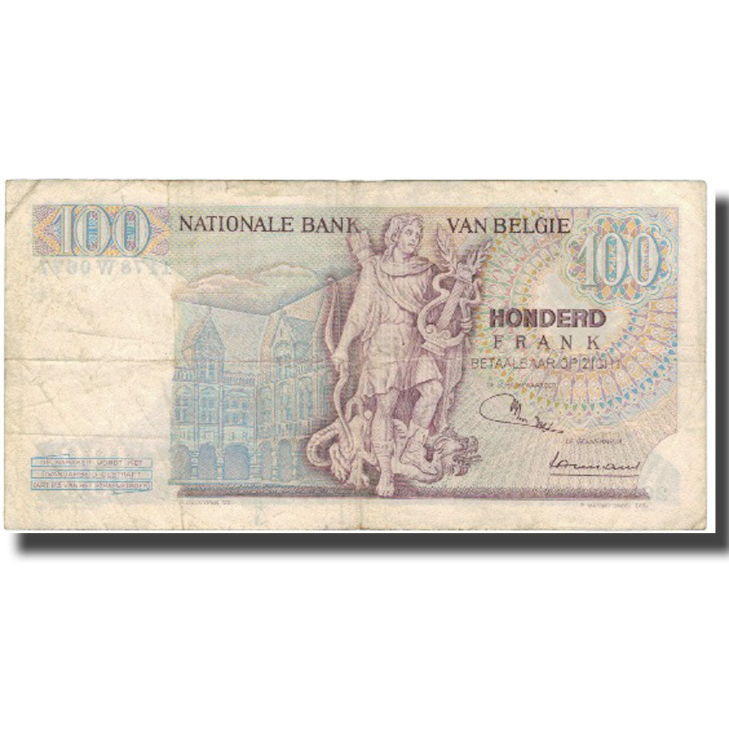 Banknote, Belgium, 100 Francs, 1966, 1966-05-16, KM:134b, VF(20-25)
