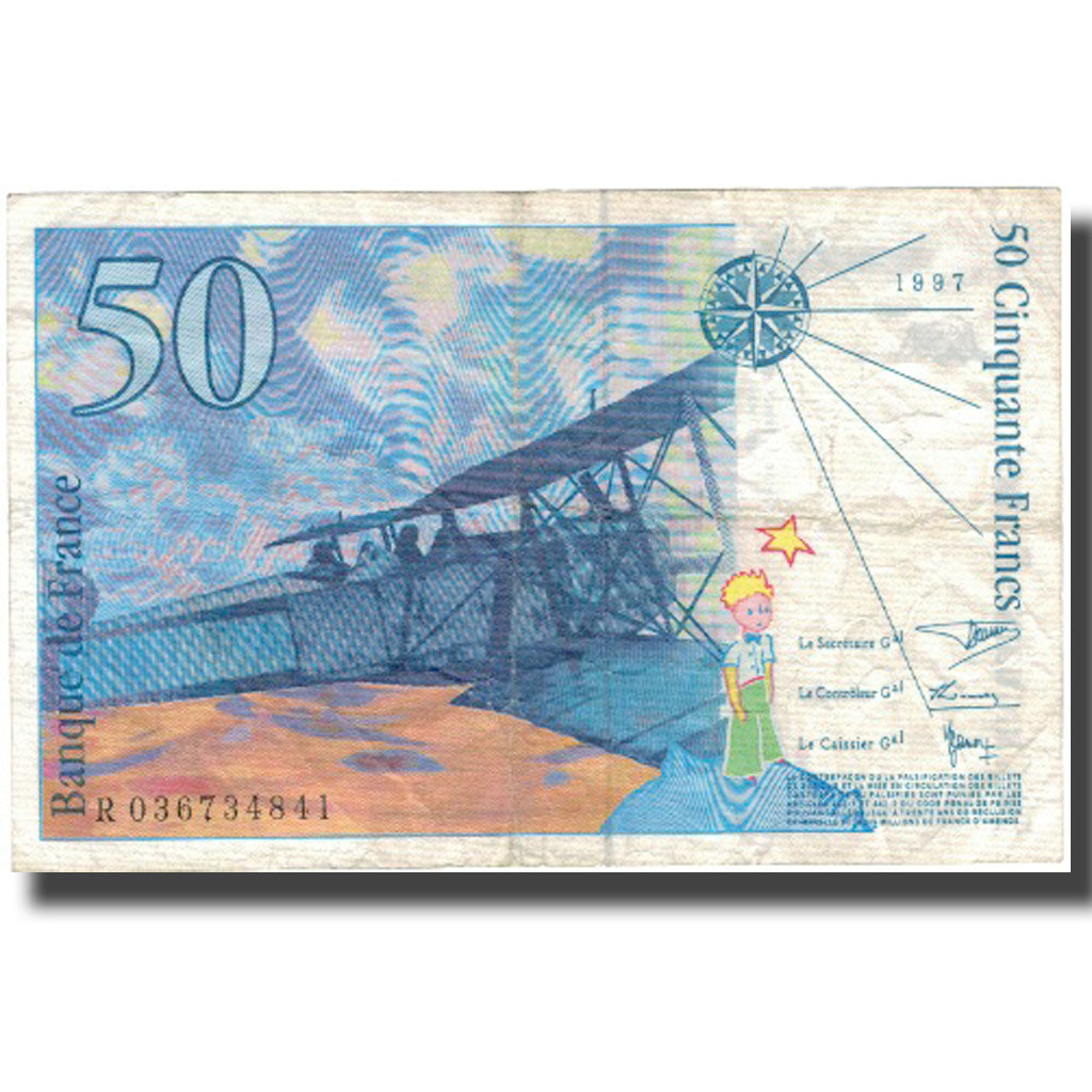 Francia, 50 Francs, 50 F 1992-1999 ''St Exupéry'', 1997, 1997, BC