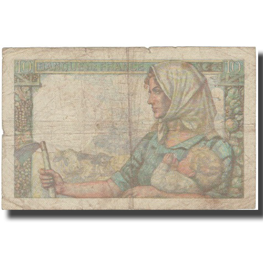 France, 10 Francs, 10 F 1941-1949 ''Mineur'', 1944, 1944-06-22, B+