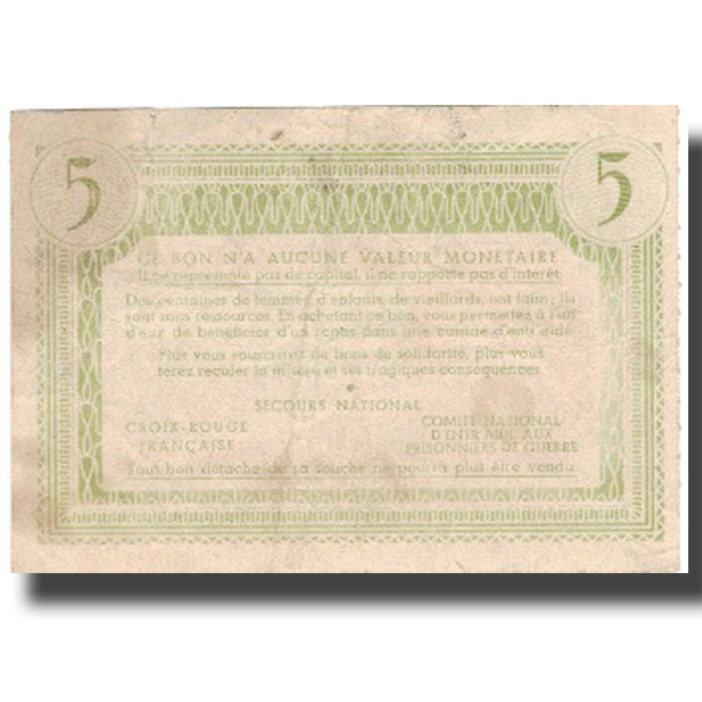 France, Comité National, 5 Francs, 1941, F(12-15)