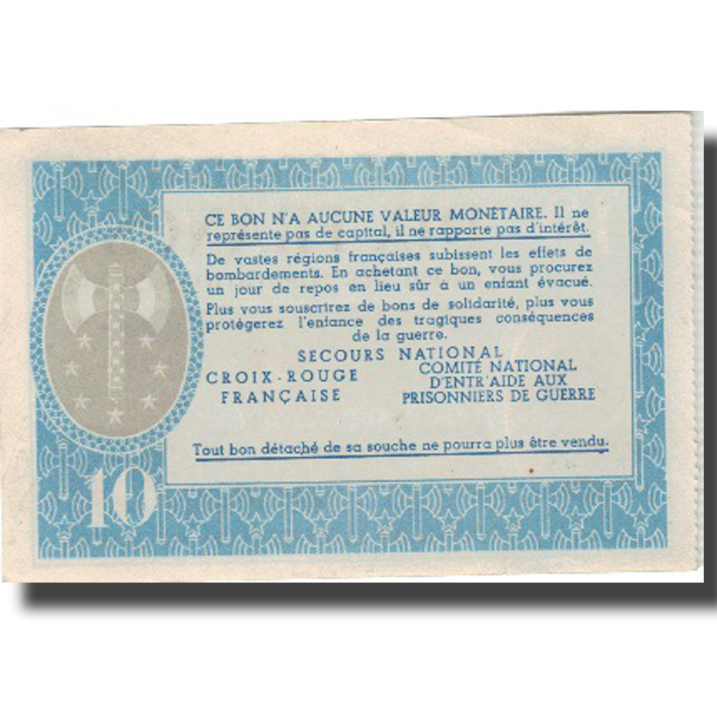 Frankreich, Bon de Solidarité, 10 Francs, 1941, SS+