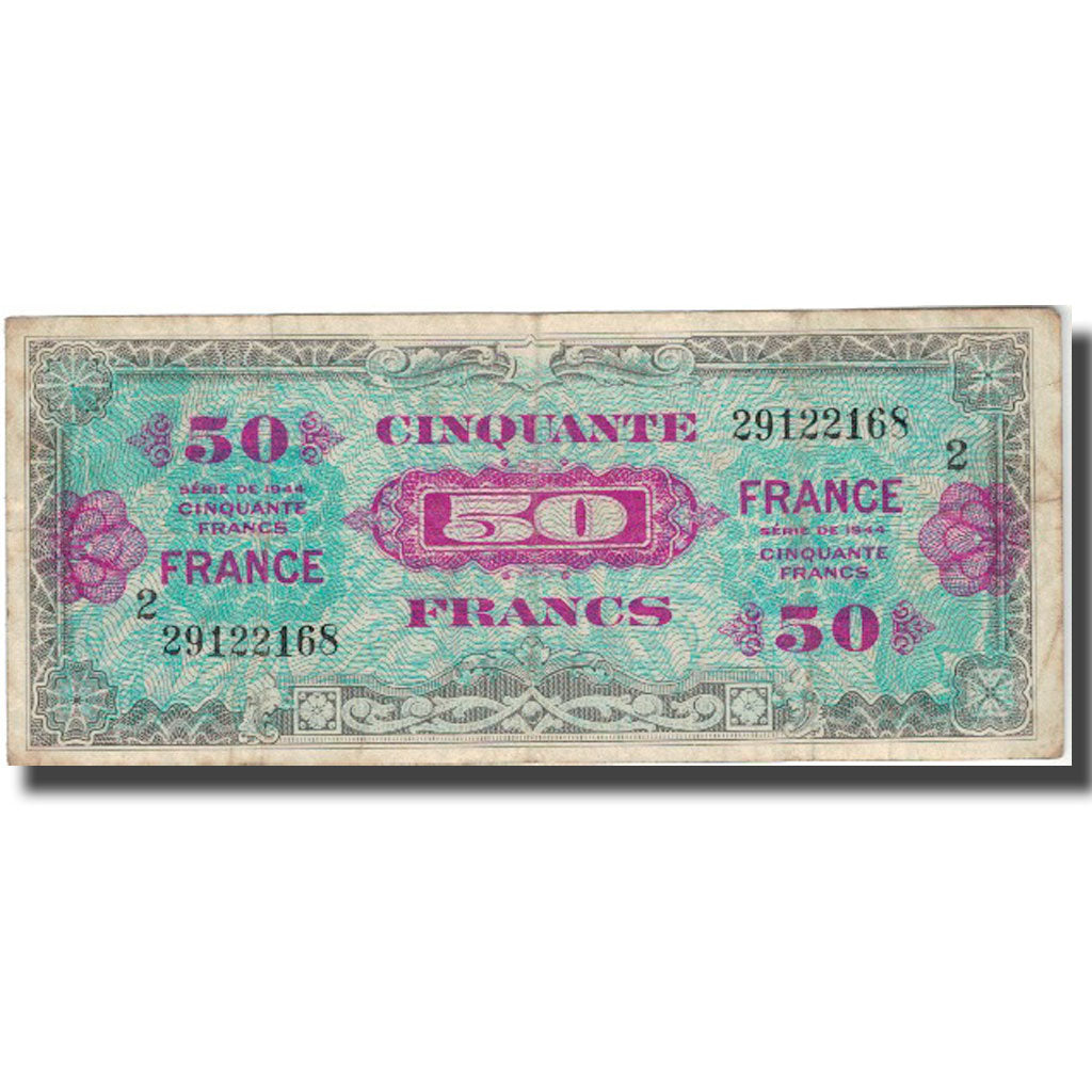 Francia, 50 Francs, 1944, 1944, BC, Fayette:19.1, KM:117a