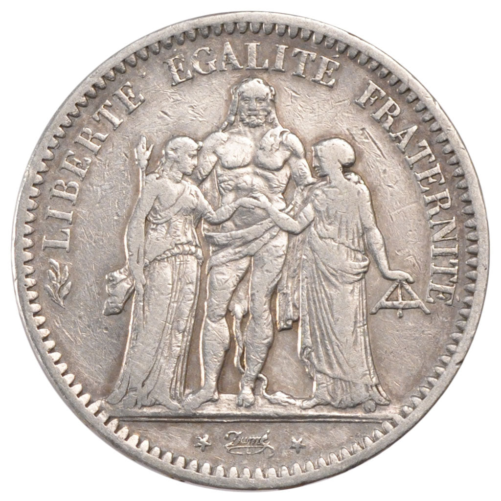 FRANCE, Hercule, 5 Francs, 1849, Strasbourg, KM #756.2, EF(40-45), Silver,...