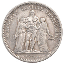 FRANCE, Hercule, 5 Francs, 1849, Strasbourg, KM #756.2, EF(40-45), Silver,...