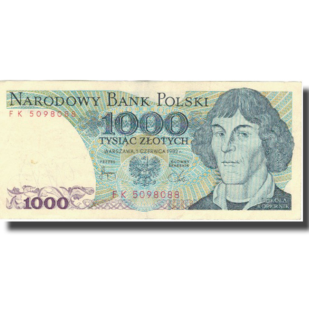Billete, 1000 Zlotych, 1982, Polonia, 1988-12-01, KM:146c, BC