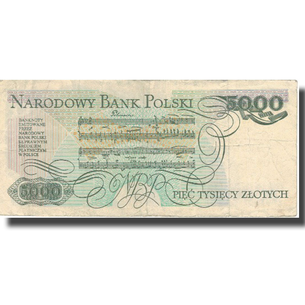 Banknote, Poland, 5000 Zlotych, 1982, 1988-12-01, KM:150a, VF(20-25)