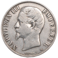 Monnaie, France, Napoleon III, Napoléon III, 5 Francs, 1856, Strasbourg, TB
