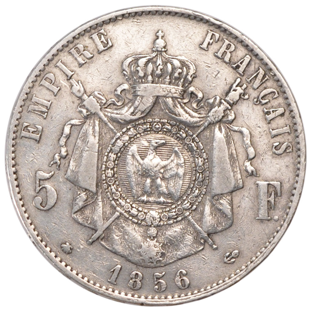 Monnaie, France, Napoleon III, Napoléon III, 5 Francs, 1856, Strasbourg, TB