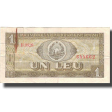 Banknote, Romania, 1 Leu, 1966, 1966, KM:91a, VF(20-25)