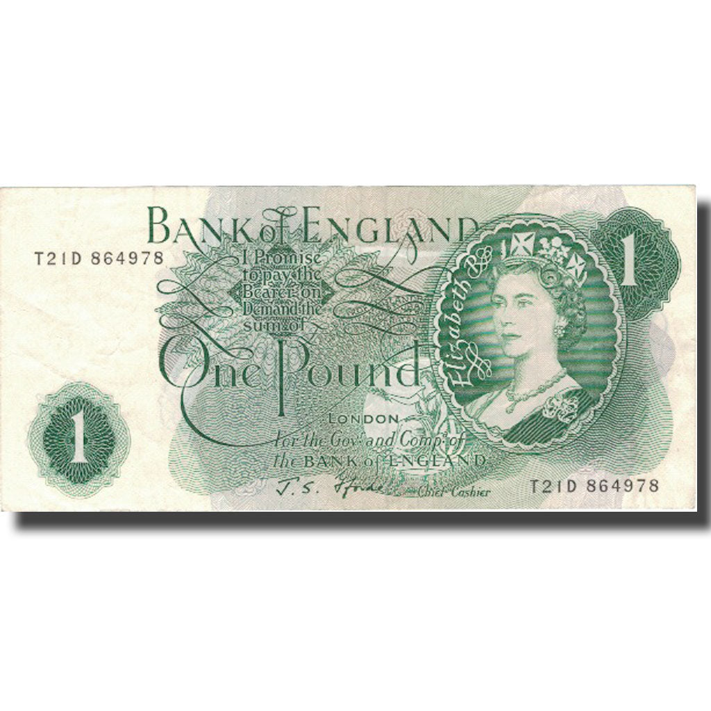 Banconote, Gran Bretagna, 1 Pound, Undated (1966-70), KM:374e, BB