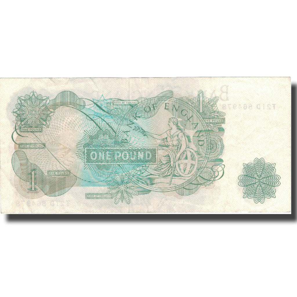 Banconote, Gran Bretagna, 1 Pound, Undated (1966-70), KM:374e, BB