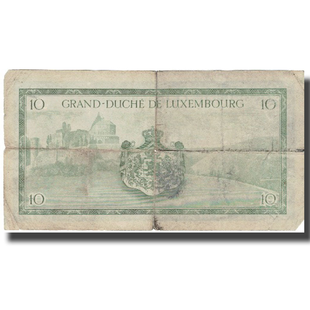Banknote, Luxembourg, 10 Francs, 1954, 1954, KM:48a, VF(20-25)