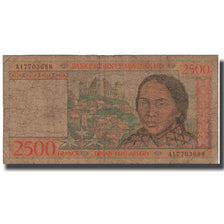 Banknote, Madagascar, 2500 Francs = 500 Ariary, 1998, 1998, KM:81, VG(8-10)