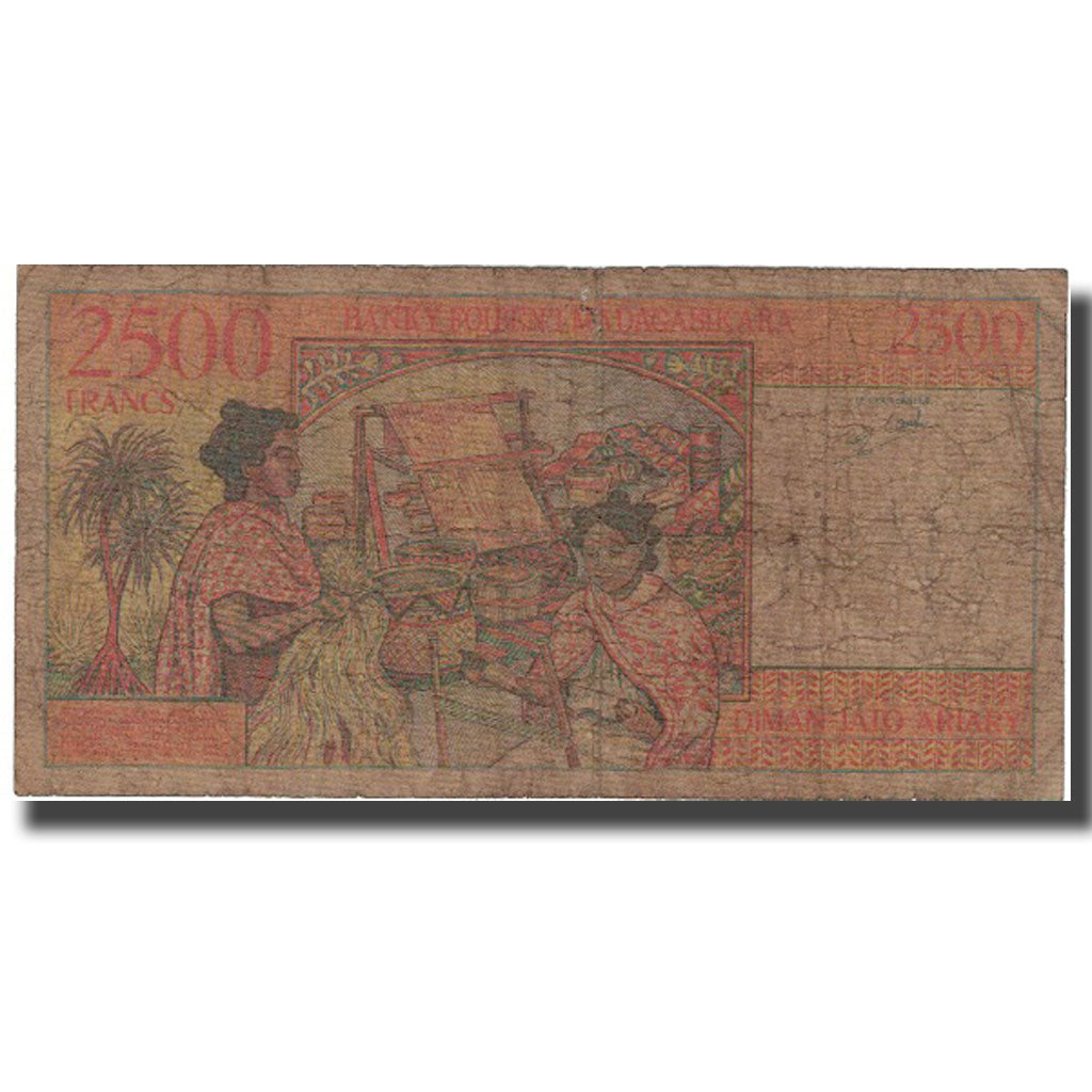 Banknote, Madagascar, 2500 Francs = 500 Ariary, 1998, 1998, KM:81, VG(8-10)