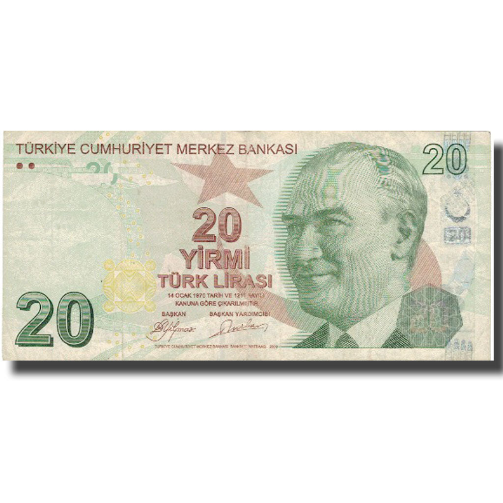 Banknote, Turkey, 20 Lira, 2009, 2009, KM:224, VF(30-35)