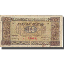 Billete, 100 Drachmai, 1941, Grecia, 1941-07-10, KM:116a, MBC