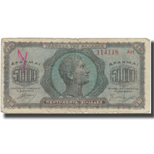 Billete, 50,000 Drachmai, 1944, Grecia, 1944-01-14, KM:124a, BC+