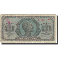 Banconote, Grecia, 50,000 Drachmai, 1944, 1944-01-14, KM:124a, MB+
