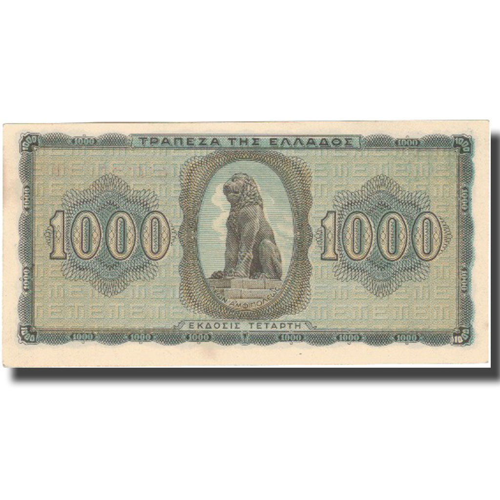 Banknote, Greece, 1000 Drachmai, 1942, 1942-08-21, KM:118a, UNC(63)
