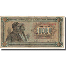 Geldschein, Griechenland, 10,000 Drachmai, 1942, 1942-12-29, KM:120A, S+