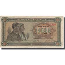 Banknote, Greece, 10,000 Drachmai, 1942, 1942-12-29, KM:120A, VF(30-35)
