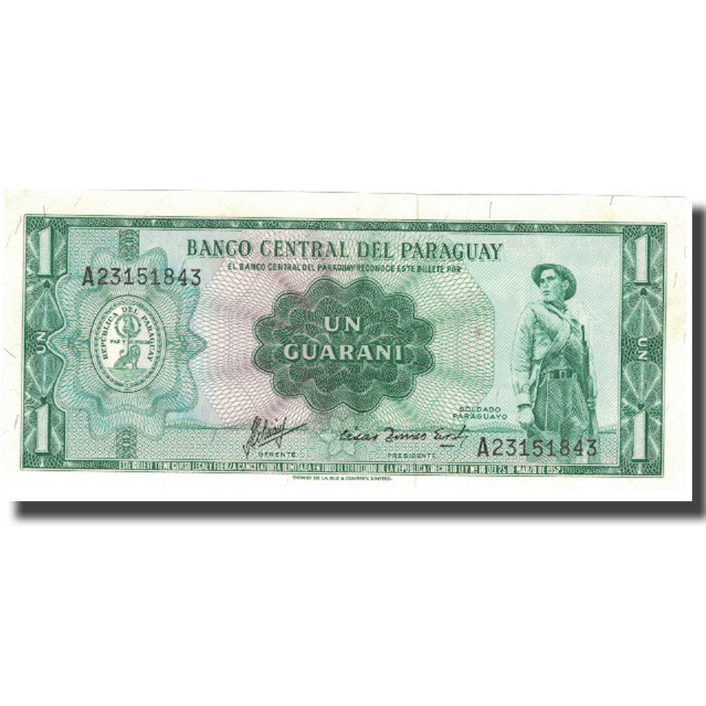 Billete, 1 Guarani, Paraguay, KM:193b, SC+