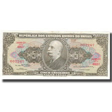 Banknote, Brazil, 5 Cruzeiros, Undated (1953-59), KM:158e, UNC(63)