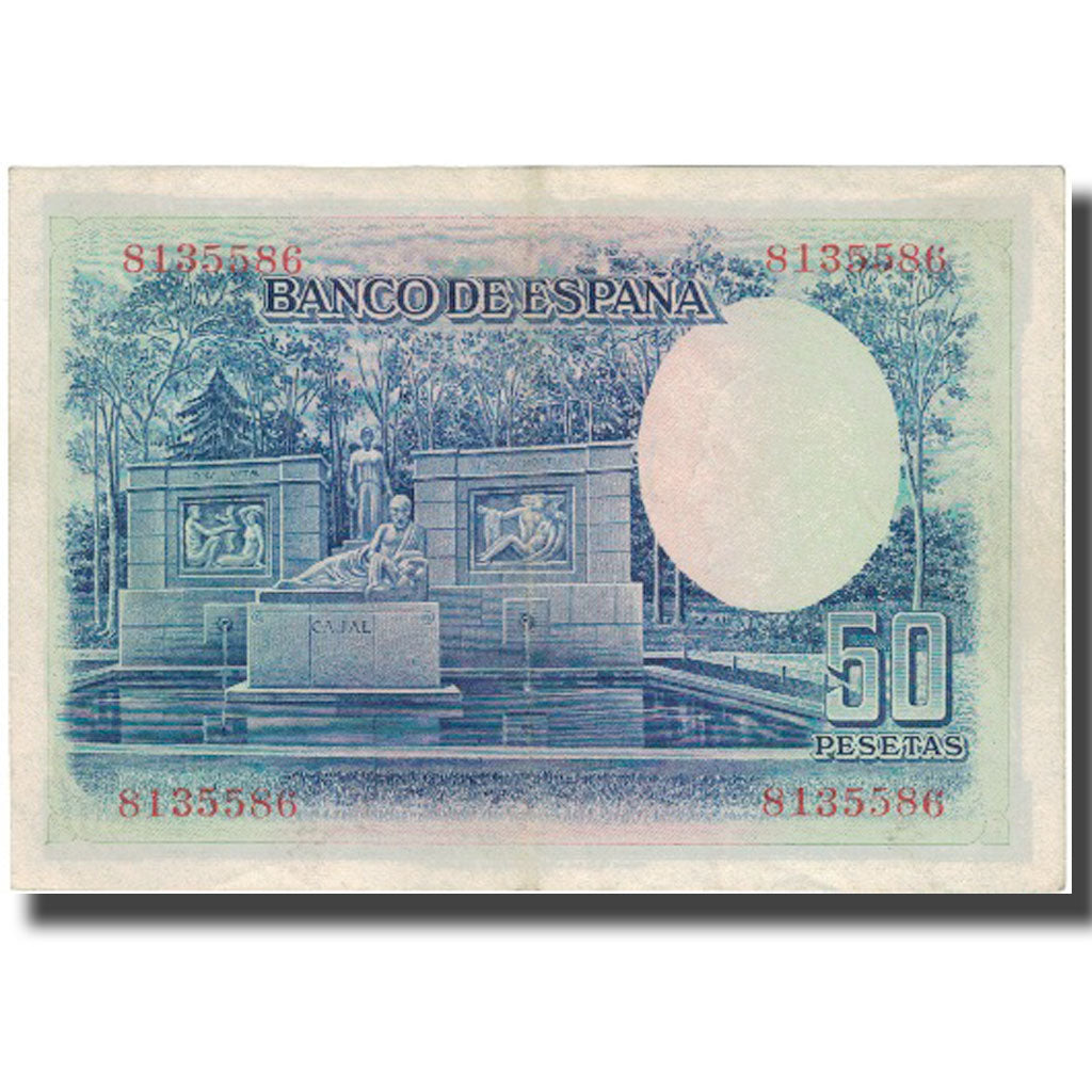 Biljet, Spanje, 50 Pesetas, 1935, 1935-07-22, KM:88, TTB+