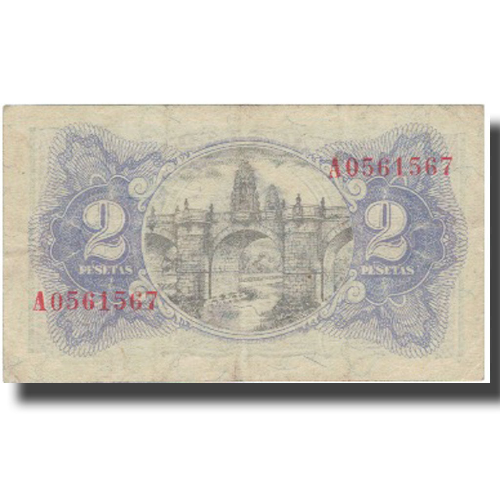 Geldschein, Spanien, 2 Pesetas, 1938, 1938, KM:95, S+