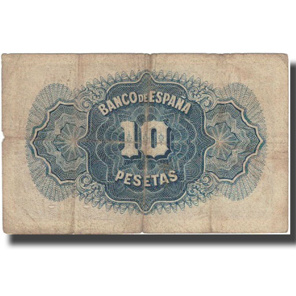 Banknote, Spain, 10 Pesetas, 1936, 1936, KM:86a, VF(30-35)
