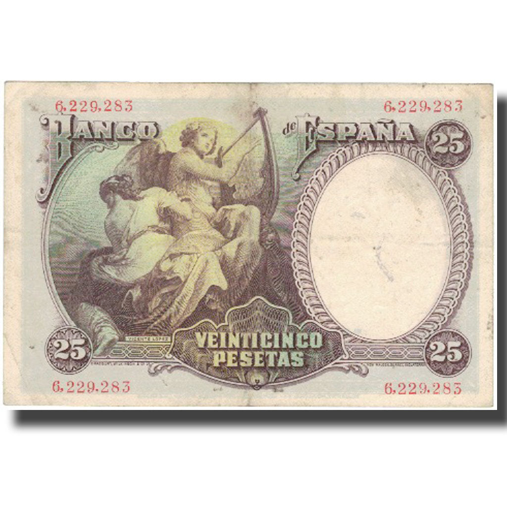 Banknote, Spain, 25 Pesetas, 1931, 1931-04-25, KM:81, VF(30-35)