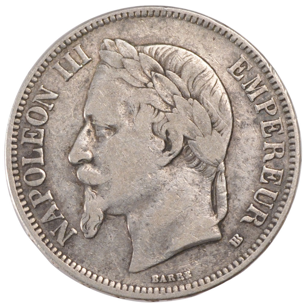 Second Empire, 5 Francs Napoléon III tête laurée