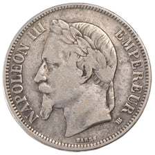 Second Empire, 5 Francs Napoléon III tête laurée