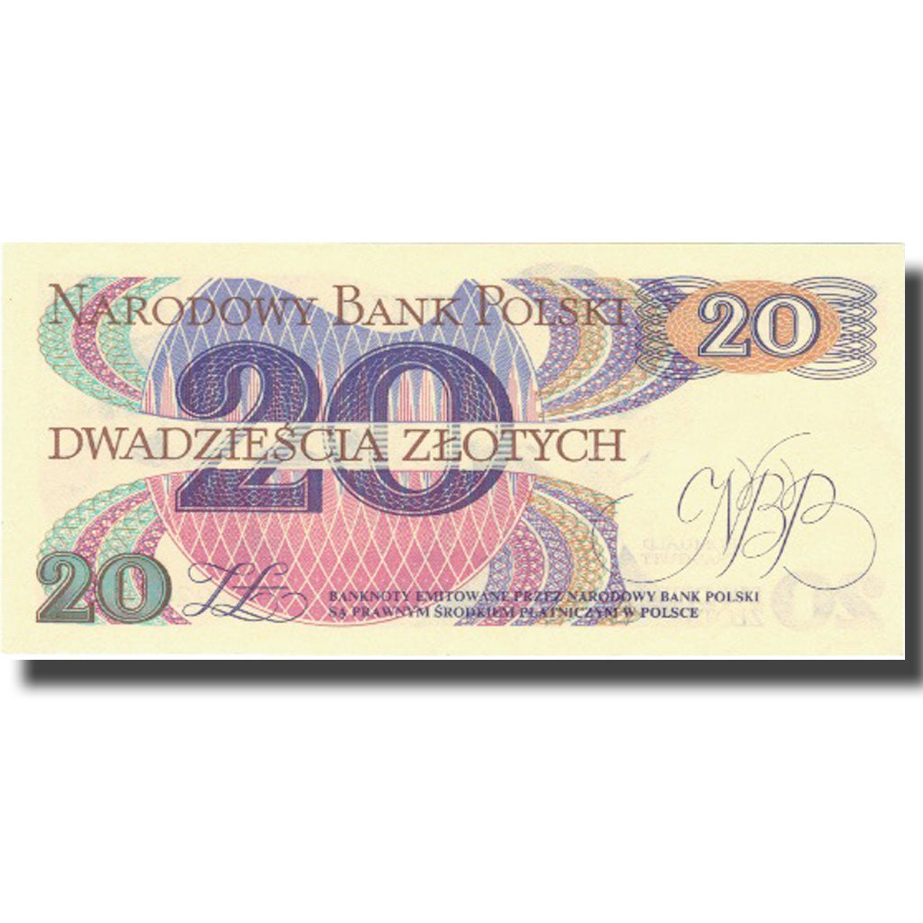 Banknote, Poland, 20 Zlotych, 1982, 1982-06-01, KM:149a, UNC(64)