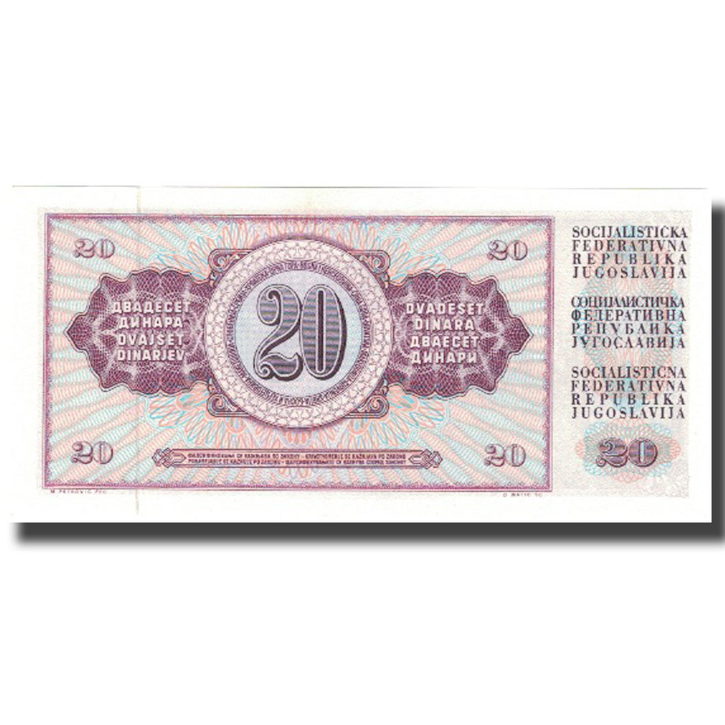 Banknote, Yugoslavia, 20 Dinara, 1974, 1974-12-19, KM:85, UNC(63)