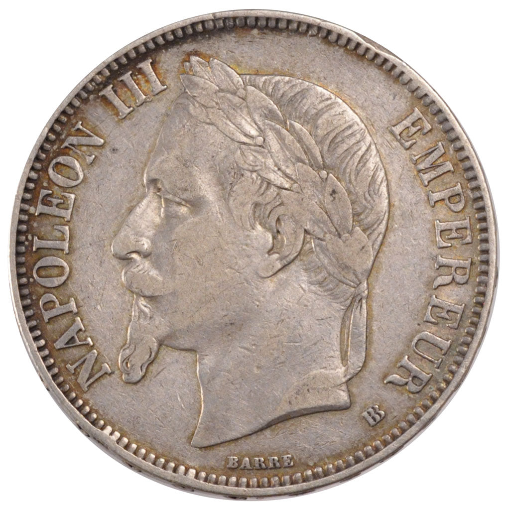 Second Empire, 5 Francs Napoléon III tête laurée