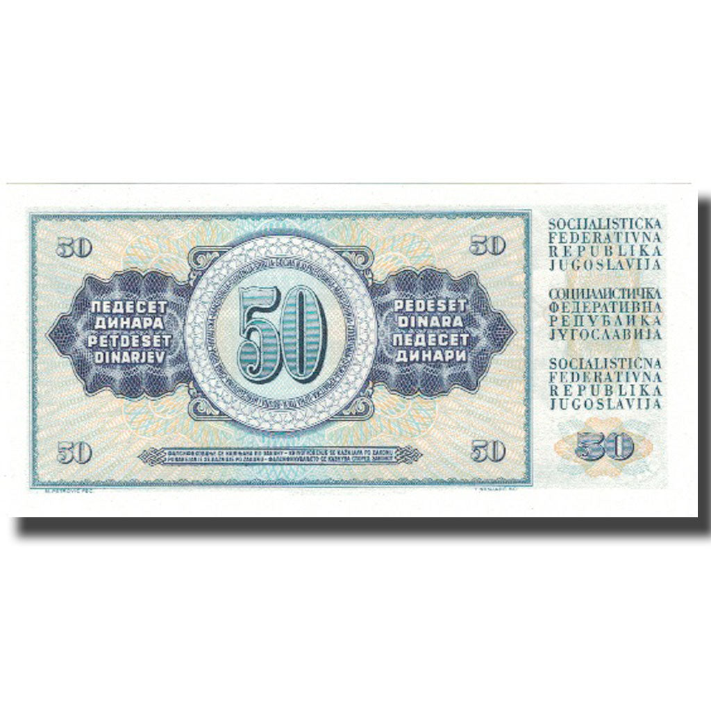 Banknote, Yugoslavia, 50 Dinara, 1968, 1968-05-01, KM:83b, UNC(65-70)