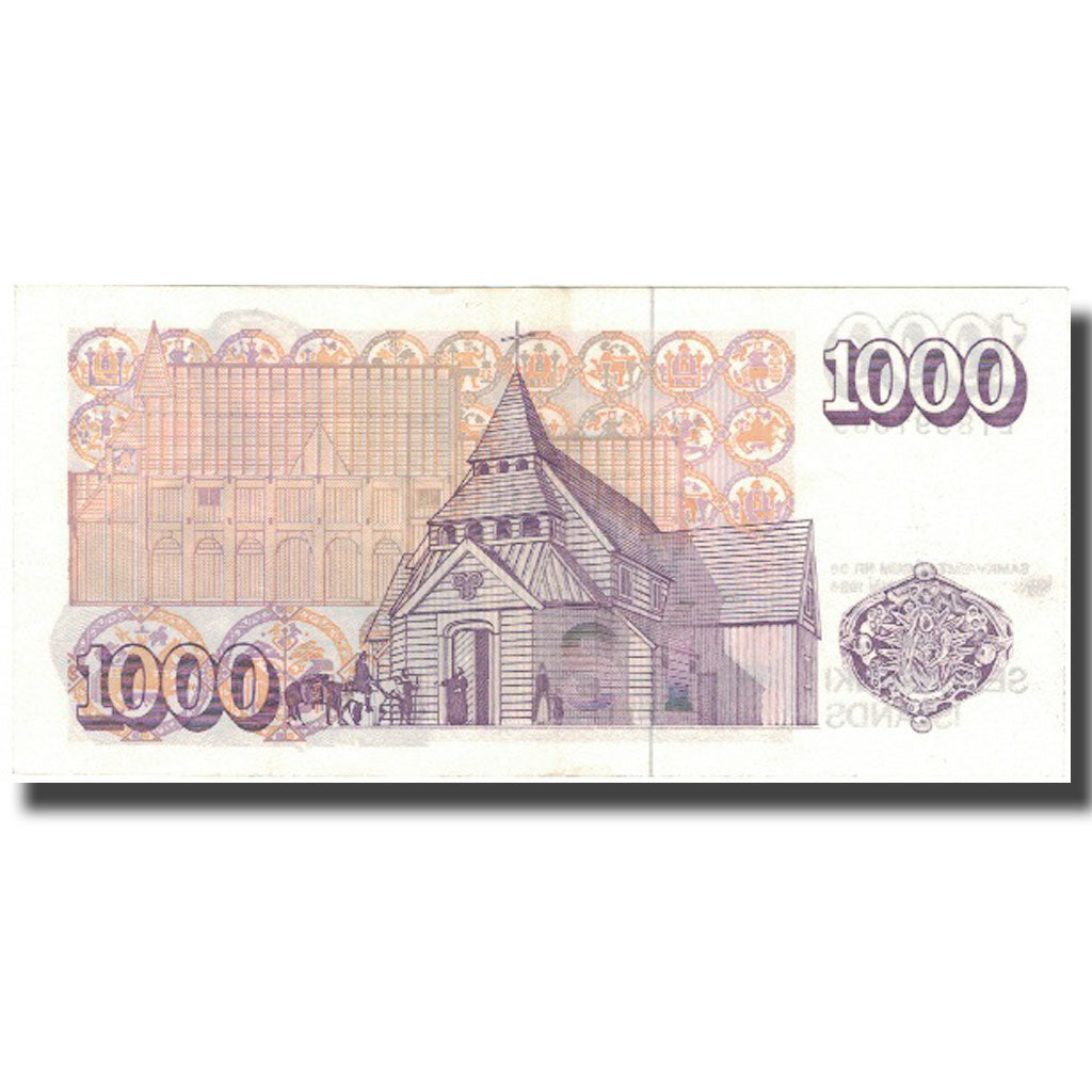 Banknote, Iceland, 1000 Kronur, Undated (1994), KM:56a, AU(50-53)