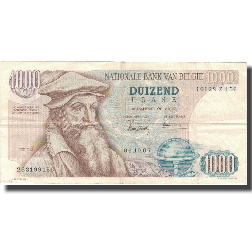 Banconote, Belgio, 1000 Francs, 1967, 1967-10-06, KM:136a, BB