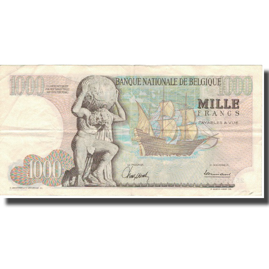 Banconote, Belgio, 1000 Francs, 1967, 1967-10-06, KM:136a, BB