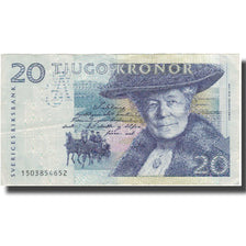 Billet, Suède, 20 Kronor, 1991, 1991, KM:61a, TTB