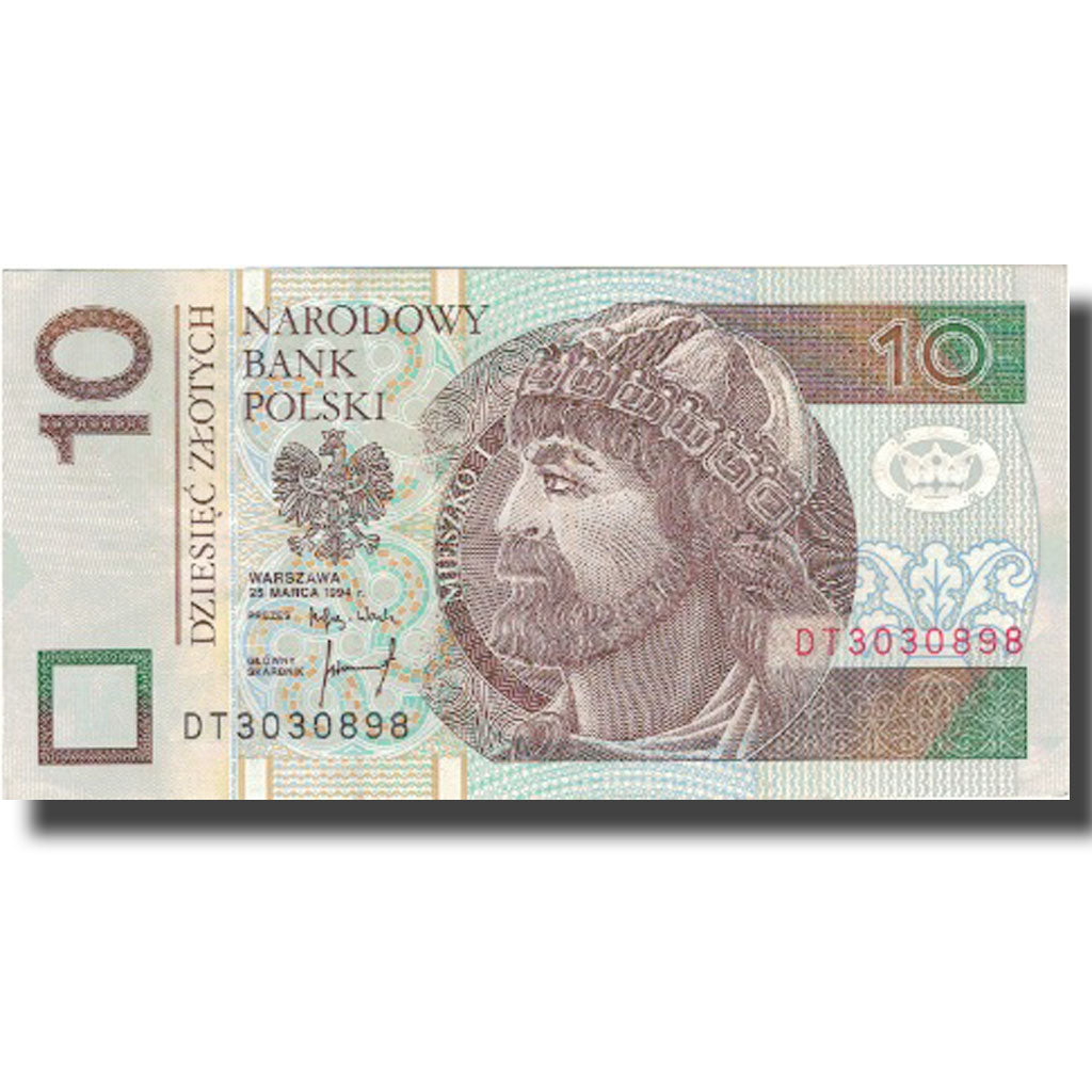 Billet, Pologne, 10 Zlotych, 1994, 1994-03-25, KM:173a, TTB+