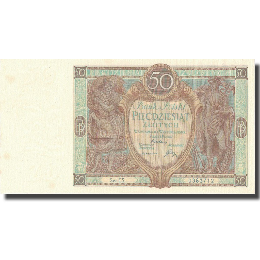 Banknote, Poland, 50 Zlotych, 1929, 1929, KM:71, UNC(64)