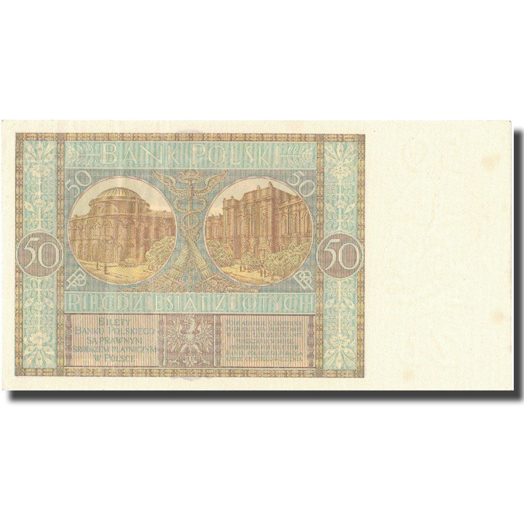 Banknote, Poland, 50 Zlotych, 1929, 1929, KM:71, UNC(64)