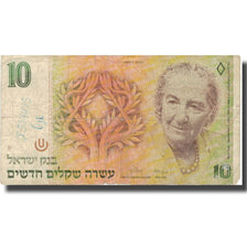 Banknote, Israel, 10 New Sheqalim, 1987, 1987, KM:53b, VF(20-25)