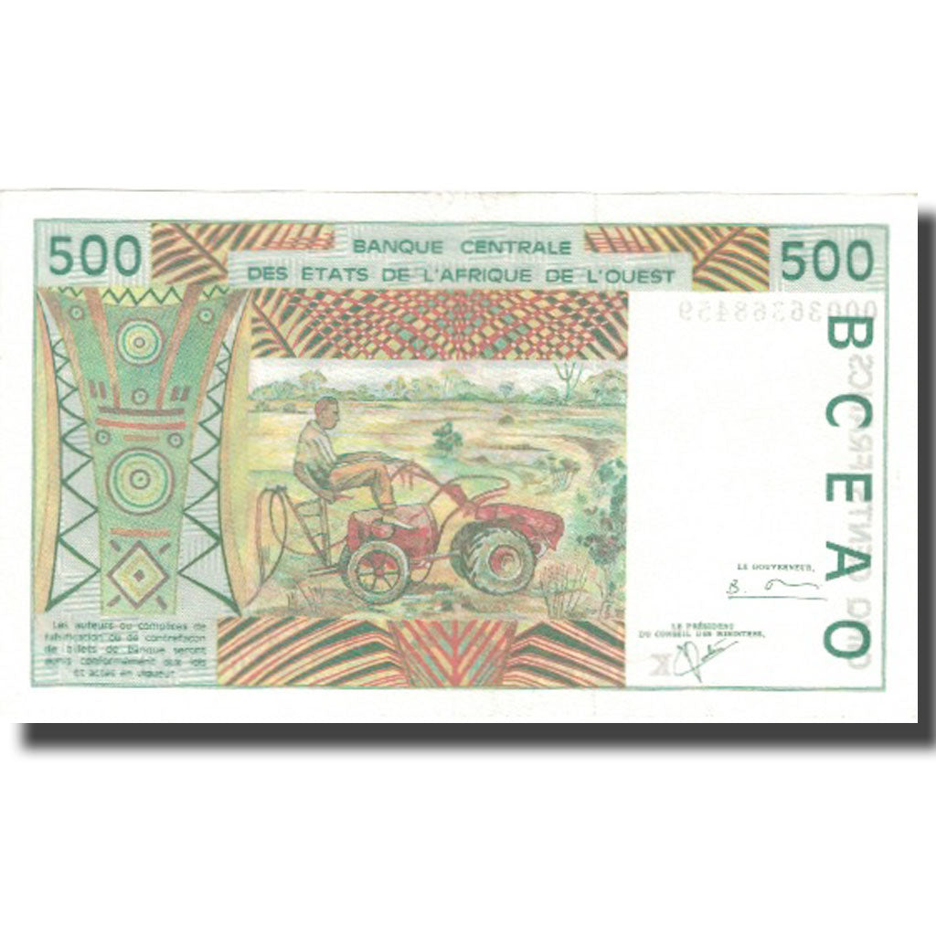 Banknote, West African States, 500 Francs, 2001, 2001, KM:710Kl, UNC(60-62)