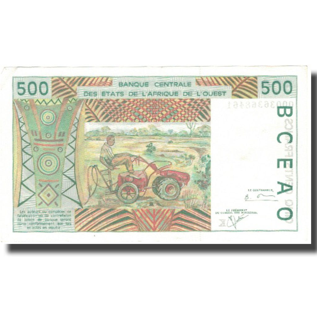 Banknote, West African States, 500 Francs, 2001, 2001, KM:710Kl, AU(50-53)