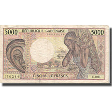 Banconote, Gabon, 5000 Francs, 1984, 1984, KM:6a, MB+